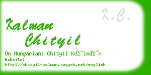 kalman chityil business card